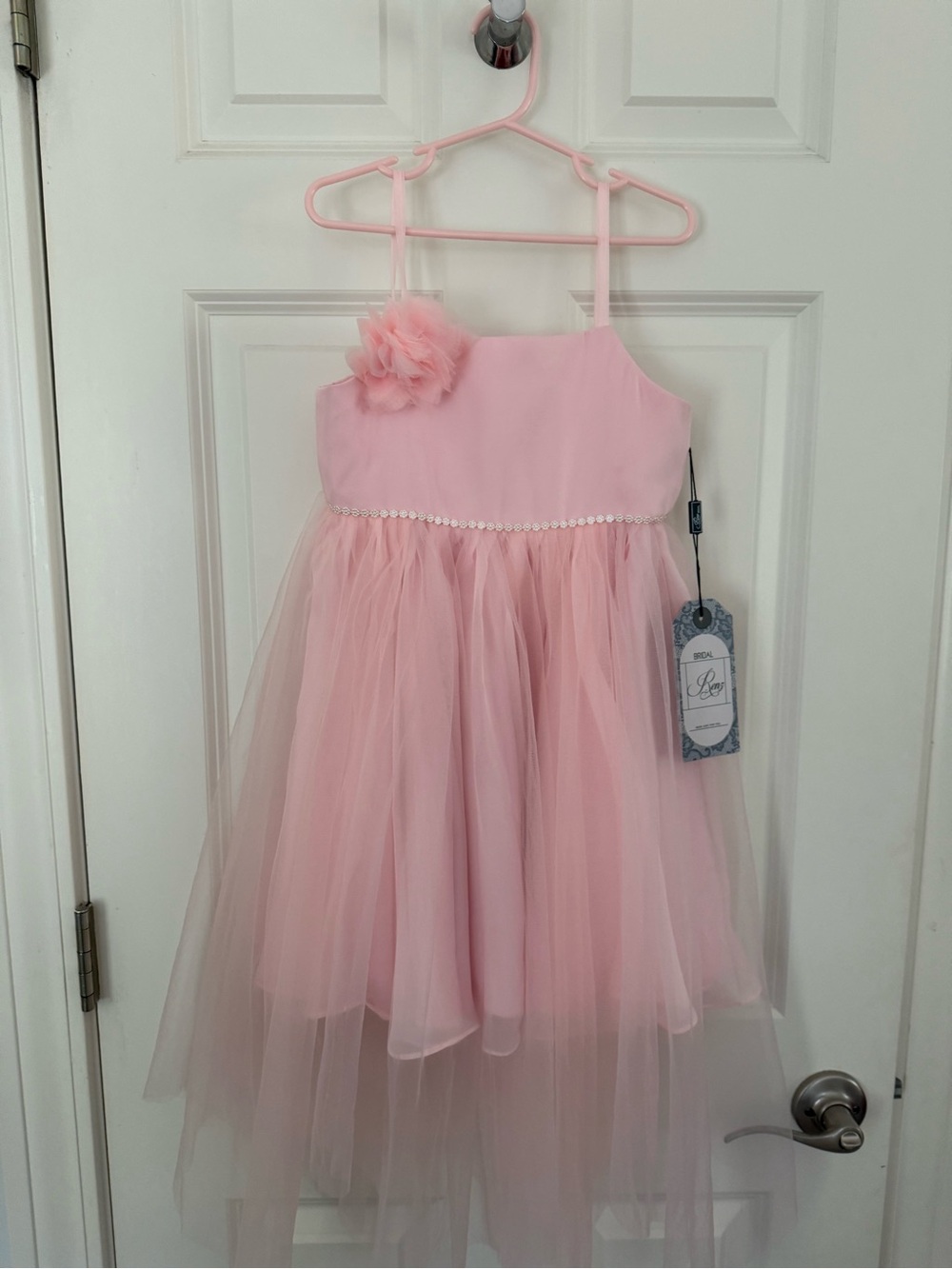 Pink Tulle Flower Girl Dress